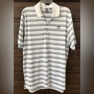 Ashworth Striped Golf Polo Shirt Princeville Logo